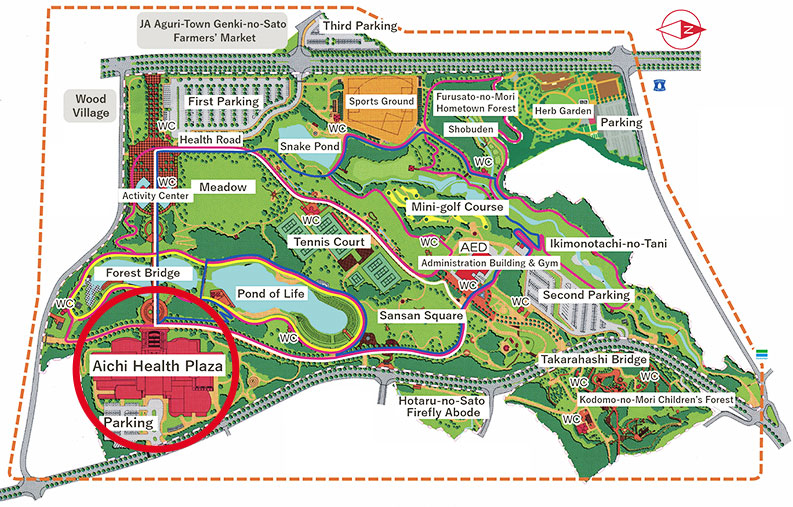 Aichi Kenko-no-Mori Panoramic View MAP