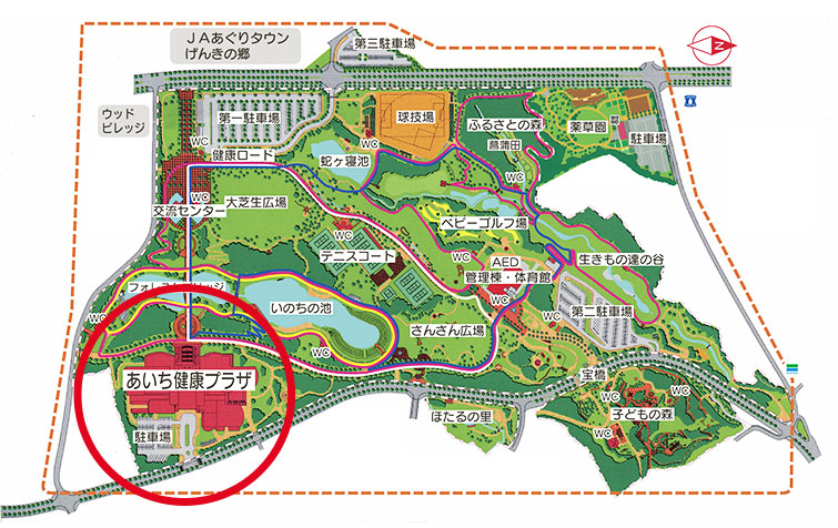 あいち健康の森 全景MAP